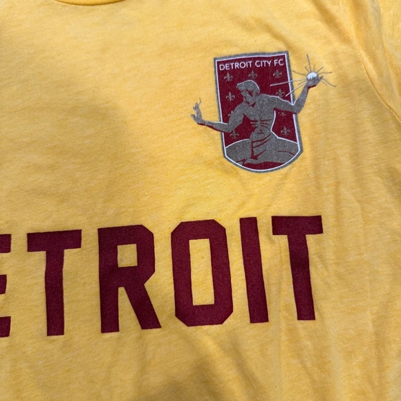 Detroit City FC Yellow T-Shirt Bella+Canvas Medium Soccer Detroit Supporters - Picture 2 of 4